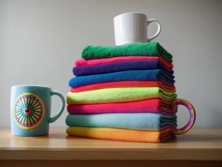 Producción terminada de camisetas y tazas DTF en un taller de estampado seguro en Colombia