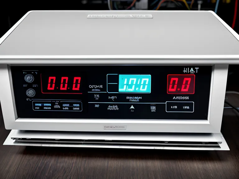 Panel digital de una prensa de calor marcando 200 grados centígrados